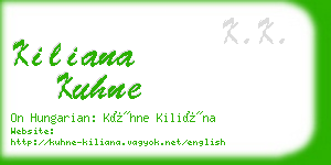 kiliana kuhne business card